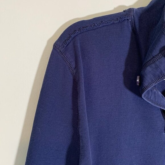 TNH Threads & Heirs blue collared quarter button pullover lightweight sweater - Picture 3 of 11